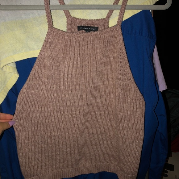 Mauve color halter crop top - Picture 1 of 2